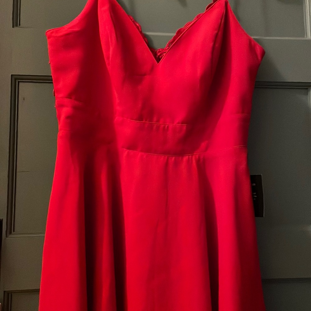 Red cocktail dress